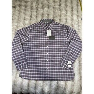 Van Heusen Shirt Men Essential Slim Fit  Purple Pennant SizeXXL